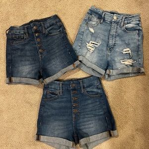 Slightly worn jean shorts. Great condition!